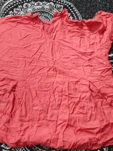 Coral Embroidered Top