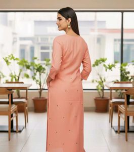 Elegant Peach Kurta Set