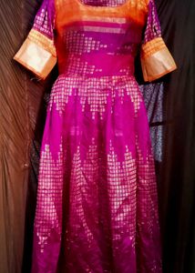 Cotton silk latest trending model gown