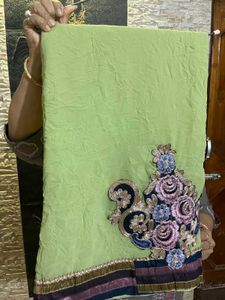 Embroidered Saree With Blouse