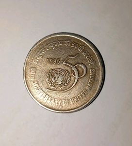 Rs 5 Coin-50th Anniversary Of United Nations