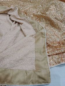 Wedding Sequin Saree + peticoat + unstitched Blous