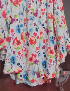 Multi Floral Print Top For 56 Bust