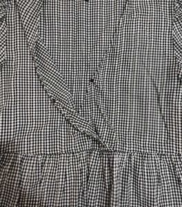 Black/White Gingham Top
