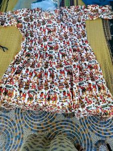 Feeding Kurti Nursing Dress with Kalmkari Print