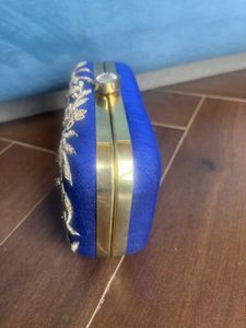 Unused Elegant Partywear Blue Clutch