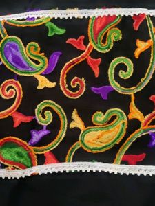 Black Embroidered Fabric