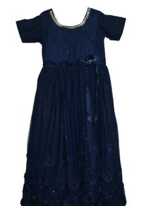 Navy Blue Girls Dress, 34 inch bust
