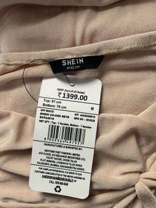 shein Elegant White Two-Piece Set