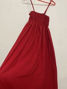 Philippines Red Maxi linen dress