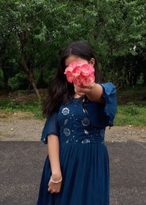 Elegant Blue Maxi Dress