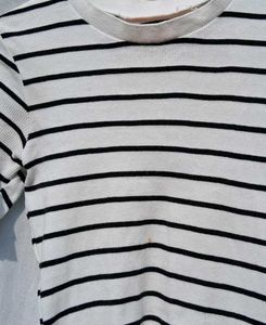 Black &amp; White Strip Tops
