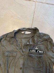 Girl Power Olive Color Shirt