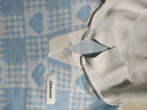 Blue Gingham Heart Sweater Top