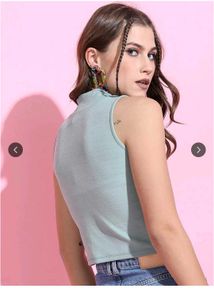 Stylish Mint Green Crop Top