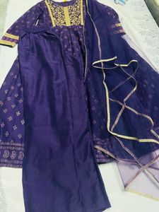 Elegant Purple Kurta Set