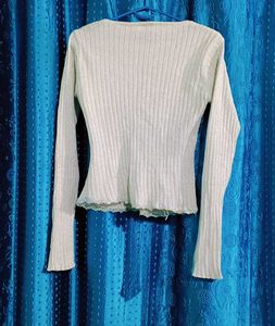 Sparkly White Sweater With Black  Sleeveless Top