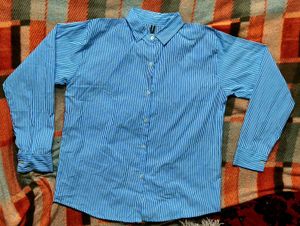 Blue Striped Long Sleeve Shirt