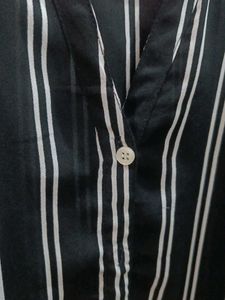 Striped 3/4 Sleeve Shirt For Women