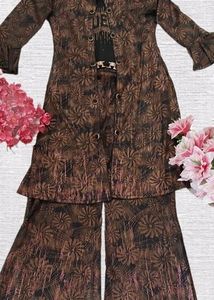 Vintage Brown Floral 3-Piece Set