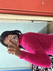 Fluffy Hot Pink Sweater