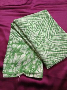 Green Patterned Saree