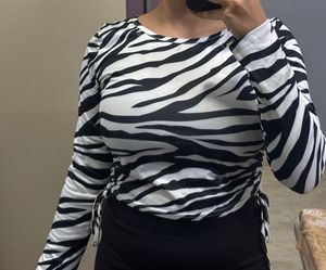 Animan Print Drawstring Top