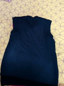 Red Sleeveless Sweater Vest