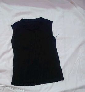Sleeveless Black Top