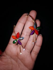 Red Combo Of Headband And Cutie Earrings