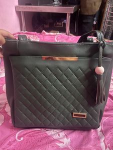 Green Leather Hand Bag
