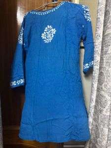 Blue Embroidered Kurta