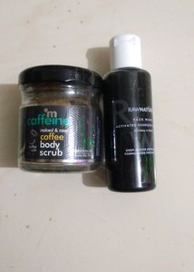 Mcaffeine Nacked & Raw Coffee Body Scrub Or Face Wash Combo