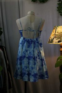 Blue Tie-Dye Dress