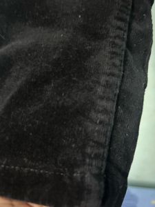 Pantaloons Juniors Corduroy Black Trousers