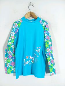 Blue Printed Dress (Girls)