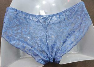 Blue Lace Trim Thong 🖤