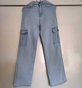 Light Blue Cargo Jeans