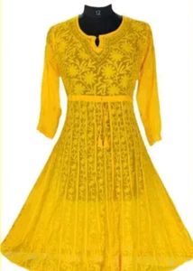 Chikankari Anarkali Kurti