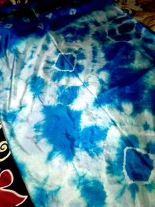 Blue Tie-Dye Saree