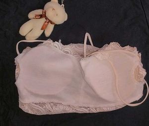 Padded White Lace Bralette Top