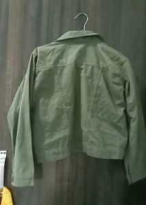 Olive Green Denim Jacket