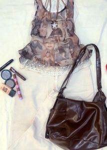 Vintage Y2K Collage Top Lacey