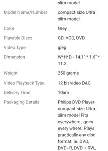 Phillips DVD Player