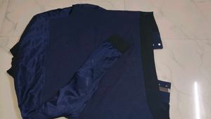 Blue Jacket With Raincoat Model In Handside