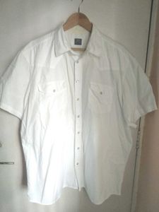 Vintage White Western Shirt For Men