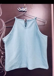 Blue Crop Top