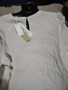 Pink Puff Sleeve Blouse
