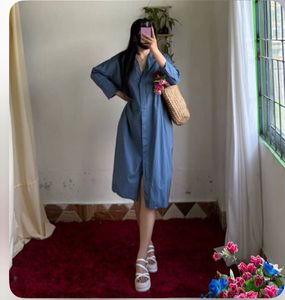 Blue Shirt Dress