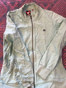 Light Blue Bomber Jacket